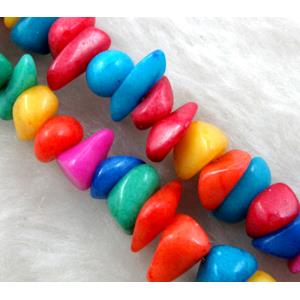 mashan jade bead chip, Dye, stabile, Mixed color, approx 4-12mm, 36 inch length