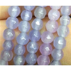 jade beads, faceted round, approx 4mm dia, 15.5 inches