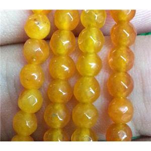 golden jade beads, faceted round, approx 4mm dia, 15.5 inches