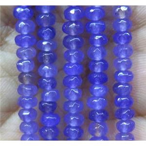lavender Jade bead, faceted rondelle, dye, approx 2x4mm