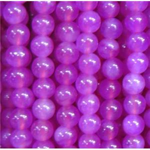 tiny round agate beads, hotpink dye, approx 3mm dia