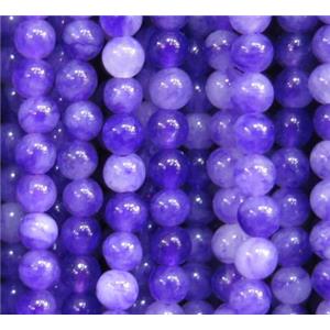 tiny round agate beads, purple dye, approx 3mm dia