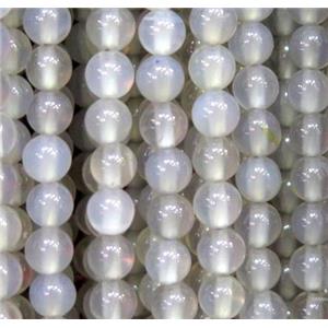 tiny grey agate beads, round, approx 3mm dia