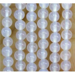 tiny white agate beads, round, approx 3mm dia