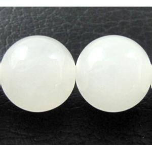 round white jade beads, 10mm dia, 40pcs per st
