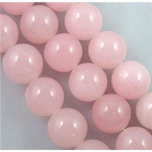 pink Quartzite Jade beads, round, 12mm dia, approx 32pcs per st