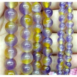 Malaysia Jade beads, round, multicolor, 12mm dia, approx 32pcs per st