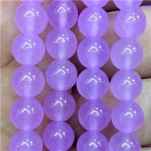 purple Malaysia Jade beads, round, approx 8mm dia