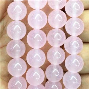 lt.pink Malaysia Jade beads, round, approx 8mm dia
