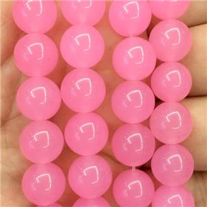 pink Malaysia Jade beads, round, approx 6mm dia