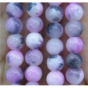 Persia jade bead, round, stabile, hot-pink, 10mm dia, approx 38pcs per st