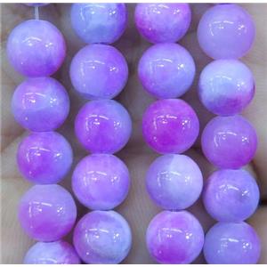 Persia jade bead, round, stabile, lavender, 12mm dia, approx 32pcs per st