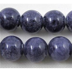purple jade beads, round, stabile, approx 8mm dia, 48pcs per st