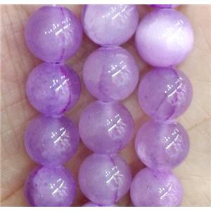 purple jade bead, round, stabile, 8mm dia, 50pcs per st