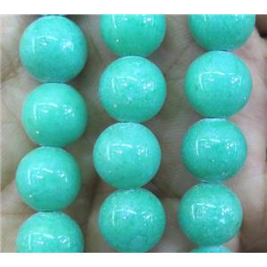 green jade bead, round, stabile, approx 4mm dia, 98pcs per st