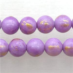 Lavender JinShan Jade Beads Round Smooth, approx 12mm dia