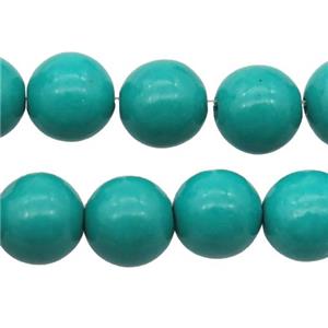 green Mashan Jade Beads, round, approx 6mm dia