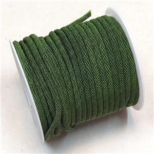 Nylon Cord Green, approx 4mm, 25 meters per rolls