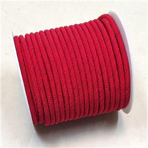 Red Nylon Cord Wire, approx 4mm, 25 meters per rolls