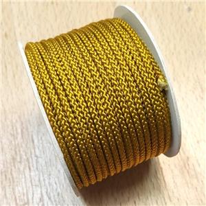 Golden Nylon Wire Cord, approx 3mm, 16 meters per rolls