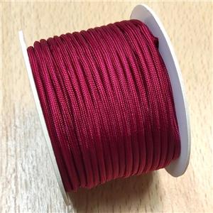 Nylon Cord Deep Red, approx 3mm, 16meters per rolls