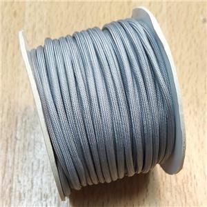 Nylon Thread Cord Silver Gray, approx 3mm, 16meters per rolls