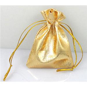 Organza bag, gold, 7x9cm