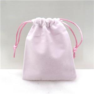 pink Velvet Jewelry Pouch, approx 7x9cm