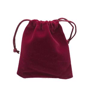 deepred Velvet Jewelry bag, approx 10x12cm