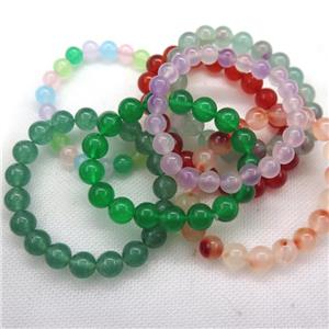 Stretch Jade bracelet, dye, approx 6mm, 28pcs per st
