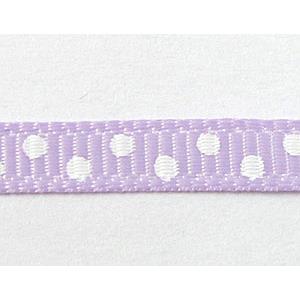 Lavender polka dot grograin ribbon cord, 5mm wide