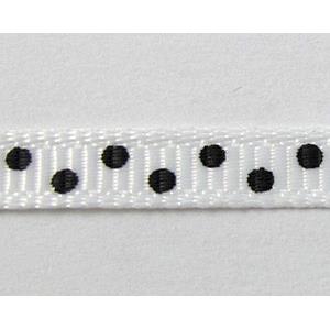 dalmatian ribbon cord, White, 5mm wide
