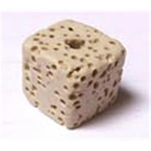 Lava bead, Cube, 8x8x9mm, 43pcs per st