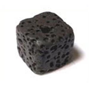black Lava stone cube beads, 8x8x9mm, 43pcs per st