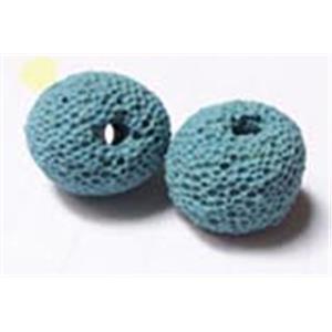 Lava bead, round, 11x10mm, 36pcs per st
