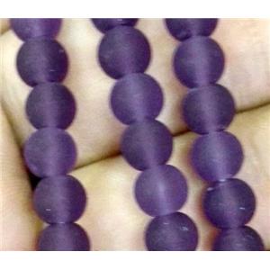 matte lampwork bead, round, approx 12mm dia