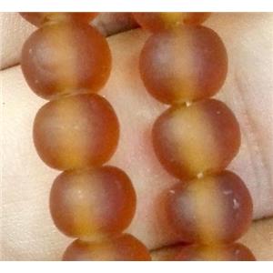 matte lampwork bead, round, approx 10mm dia