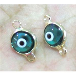 lampwork connector, eye, gold plated, approx 8mm dia