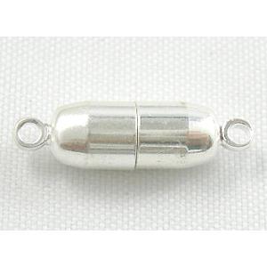 Silver Plated Magnetic Clasp, 5x18mm
