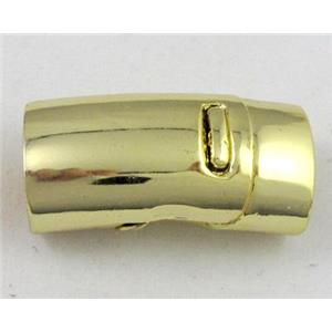 Magnetic Clasp for bracelet, gold plated, approx 13x25mm, 7x11mm hole