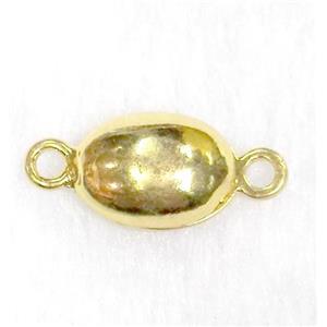 Magnetic alloy connector clasp, gold plated, approx 8-18mm