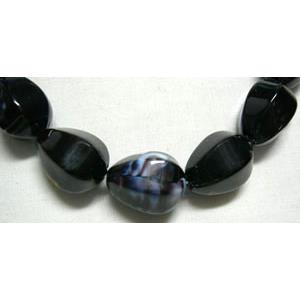 Faceted Drip Millefiori Glass bead, 14mm dia, 16.5mm high, 20pcs per st