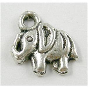 Tibetan Silver Elephant Non-Nickel, 11.5x11.5mm