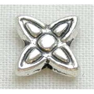 shamrock charms, Tibetan Silver Spacers Non-Nickel, 6.5x6.5mm