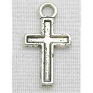 Tibetan Silver Latin Crosses Non-Nickel, 8.5x15.5mm