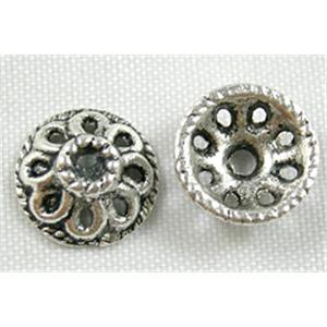 Tibetan Silver Caps Non-Nickel, 10mm dia