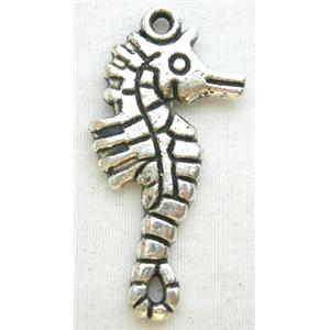 Tibetan Silver seahorse pendants, 17x33mm