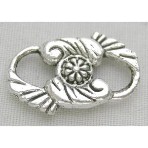 Tibetan Silver Flower Non-Nickel, 9.6x16.3mm