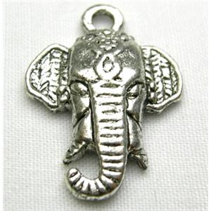 Tibetan Silver elephant pendant, 22mm length