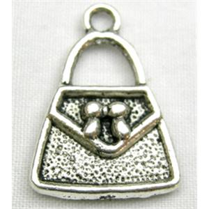 Tibetan Silver bag pendant, 15mm wide
